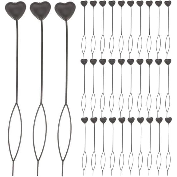 Hair Braid Tool 50 count Plastic Topsy Tail Braid Maker for Loading Beads/Automatic Hair Styling Accessories - Black