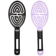 thumbnail image 1 of Hair Brush, 2 Pcs Detangling Brush with Soft Bristles for Curly, Straight, Black Natural,Glide Through Tangles Knots with Ease, 1 of 6