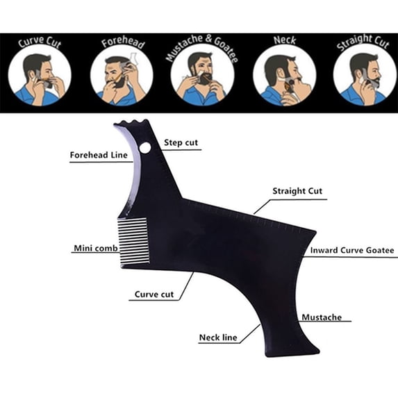 Hair Brush 2 Product Category Focusing on Gentle Beard Styling Tool for Men with Transparent Template Design and Shaping Capabilities from Hair Care Line