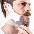 thumbnail image 1 of Hair Brush Arrivals Men's Beard Tool Transparent Template Styling Comb Templates for Grooming and Hair Management, 1 of 4
