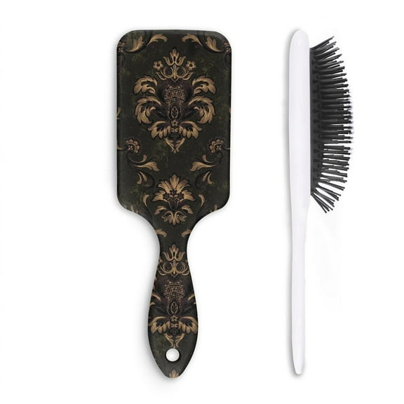 Hair Brush Black Gold Baroque Cushion Base Hair Brushes Touch Paddle Rectangle Hairbrush