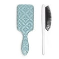 thumbnail image 1 of Hair Brush Blue Geometry Cushion Base Hair Brushes Touch Paddle Rectangle Hairbrush, 1 of 2