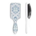 thumbnail image 1 of Hair Brush Blue Grey Baroque Cushion Base Hair Brushes Touch Paddle Rectangle Hairbrush, 1 of 2