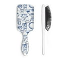 thumbnail image 1 of Hair Brush Blue and White Porcelain Cushion Base Hair Brushes Touch Paddle Rectangle Hairbrush, 1 of 2