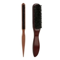 Boar Brush Set for Hair and Beard Styling with Wooden Handle | Sleek Bun Brush for Use