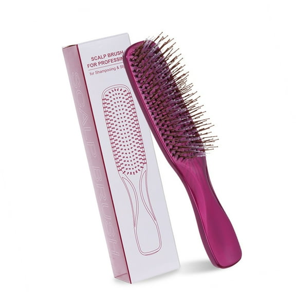 Hair Brush,Boar Nylon Bristles Brush for Women Men Wet/Dry Hair Smoothing Massaging Detangling,Enhances Shines & Health