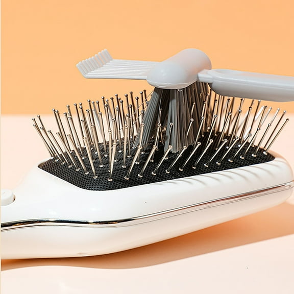 Hair Brush Cleaner Tool, Comb Cleaning Brush, Hairbrush cleaner, 2-in-1 Hair Brush Cleaning Tool, Embedded Comb Hair Brush Remover Rake, Removing Hair Dust Home and Salon
