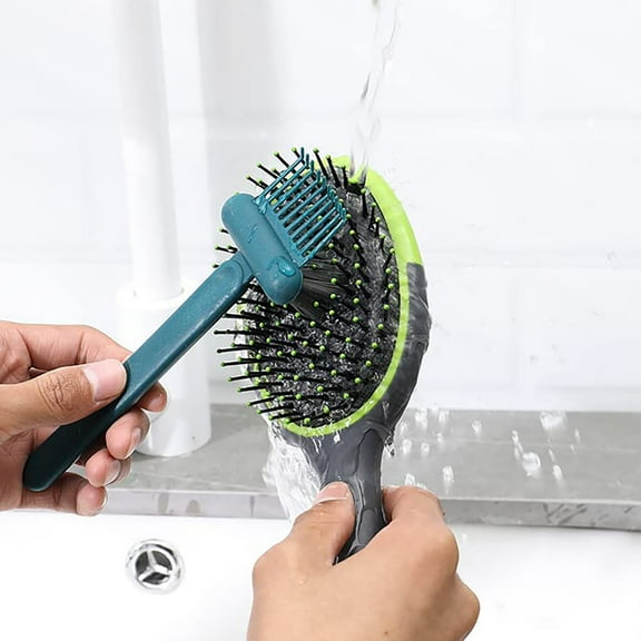 Hair Brush Cleaning Tool, 2-in-1 Comb Cleaner, Mini Hair Brush Remover, Double-Sided Plastic and Nylon Brush, Efficient Cleaning for Home and Salon Use, Essential Tool for Hair Care