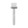 thumbnail image 1 of Hair Brush Cleaning Tool 2-in-1 Comb Cleaner Rake,Plastic Bristle Brush Cleaner Remover for Salon Home,Lightweight Handheld Hairbrush Cleaner 7x2 Inch Gray, 1 of 2