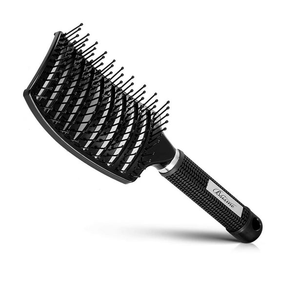 Hair Brush, Curved Vented Brush Faster Blow Drying, Professional Curved Vent Styling Hair Brushes for Women, Men, Paddle Detanglin
