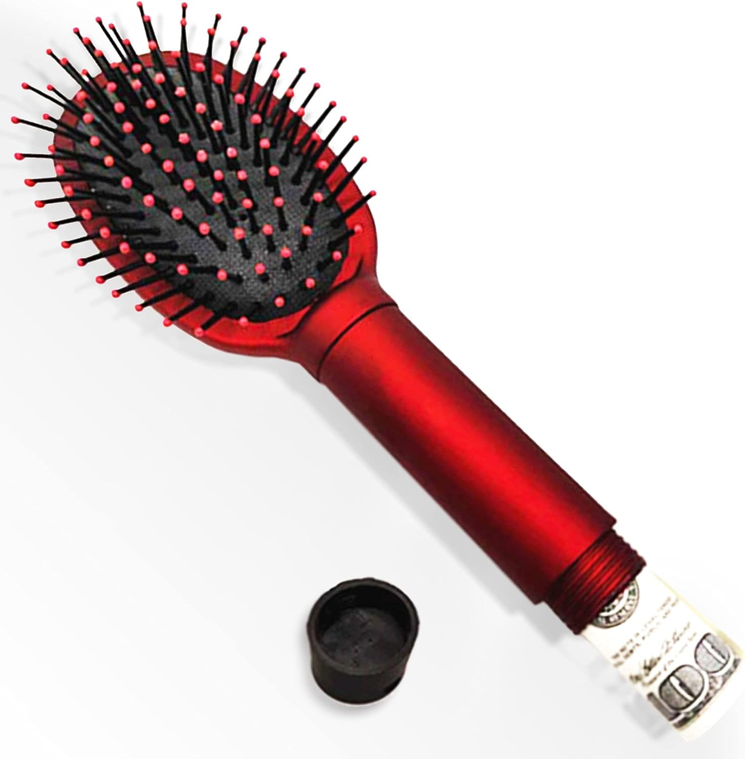 Hair Brush Diversion Safe,Travel Red Hairbrush Safe for Discreet Stash