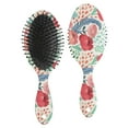 thumbnail image 1 of Hair Brush Floral Rose Cushion Base Hair Brushes Touch Paddle Double Sided Pattern Oval Hairbrush, 1 of 7