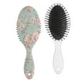 thumbnail image 1 of Hair Brush Floral Rose Cushion Base Hair Brushes Touch Paddle Oval Hairbrush, 1 of 7