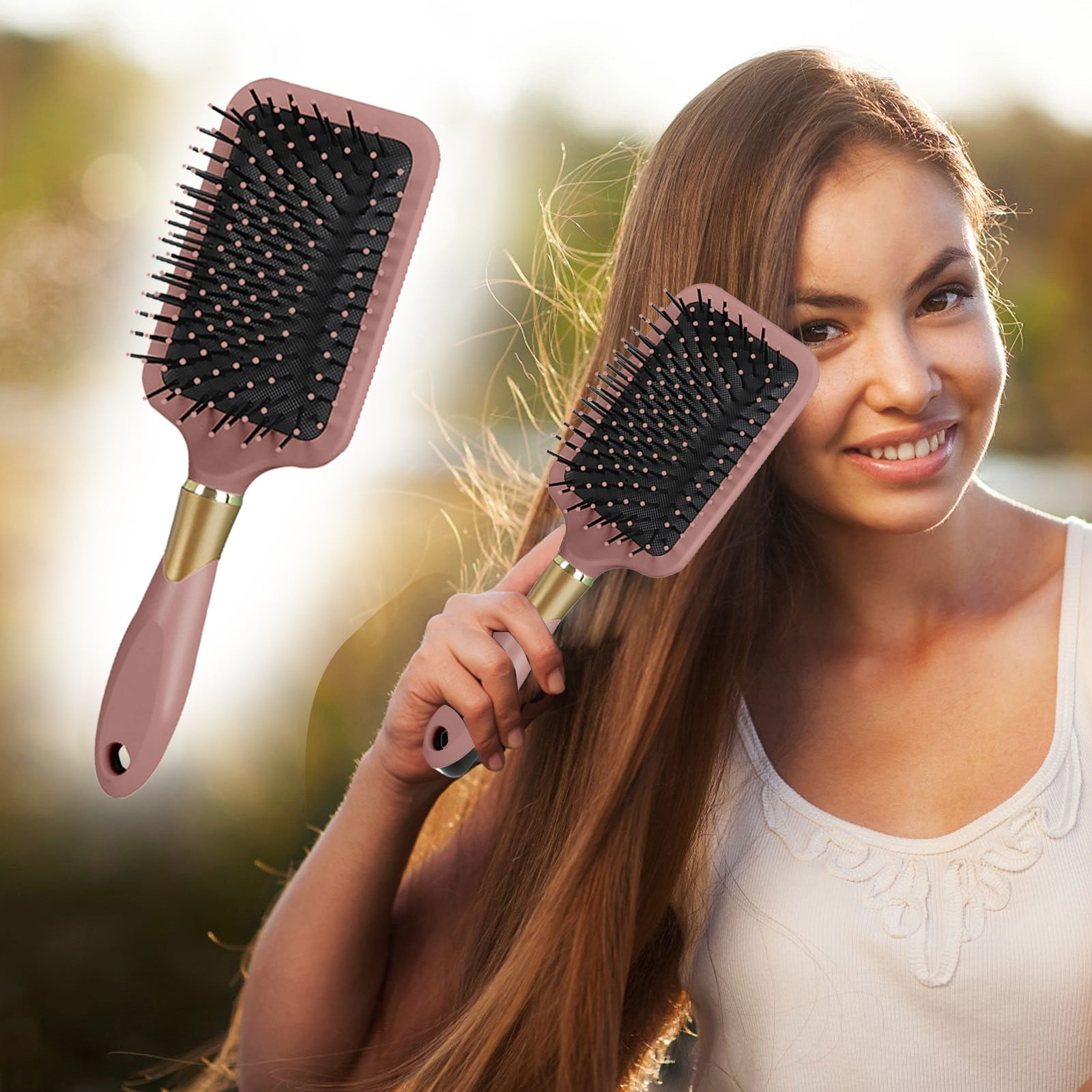Hair Brush For Women, Wet & Dry Vented Detangling Hair Brush Cherry