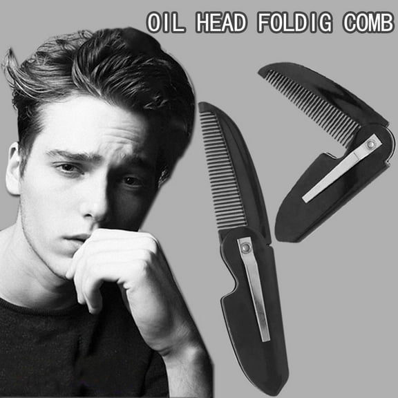 Hair Brush – Hair Care Tool for Everyday Grooming -Smooth Finish Ergonomic Design Construction Foldable Pocket Styling Accessory Suitable for Men and