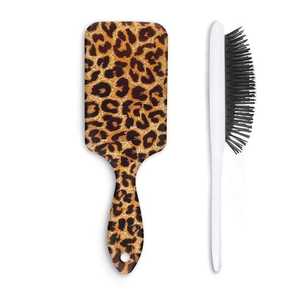 Hair Brush Leopard Print Cushion Base Hair Brushes Touch Paddle Rectangle Hairbrush