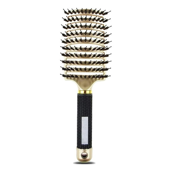 Hair Brush, Magical Detangling Brush, Vented Hair Brush for Wet or Dry Detangling, Fast Drying Styling Massage Hairbrush, Gold, Unisex Adults, Teens, Kids, Seniors