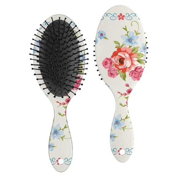 Hair Brush Pioneer Colorful Floral Cushion Base Hair Brushes Touch Paddle Double Sided Pattern Oval Hairbrush
