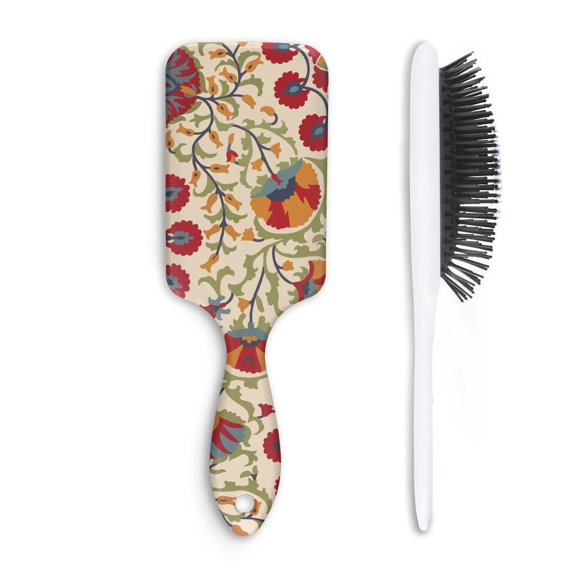 Hair Brush Pioneer Colorful Floral Cushion Base Hair Brushes Touch Paddle Rectangle Hairbrush