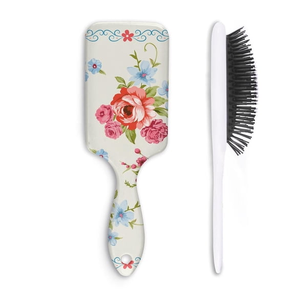 Hair Brush Pioneer Colorful Floral Cushion Base Hair Brushes Touch Paddle Rectangle Hairbrush