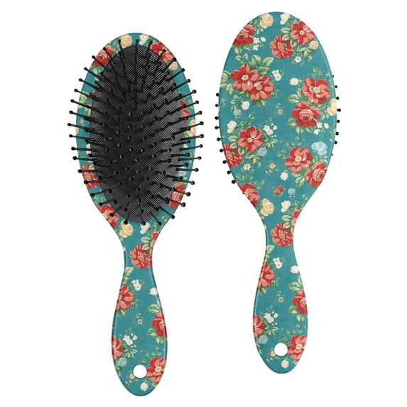 Hair Brush Pioneer Colorful Floral Floral Cushion Base Hair Brushes Touch Paddle Double Sided Pattern Oval Hairbrush