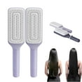 thumbnail image 1 of Hair Brush, Self Cleaning Hair Brush, Easy Clean Hair Brush with Retractable Bristles, Anti Static Massage Comb Brush for Effortless Hair Removal and Cleaning, 1 of 7