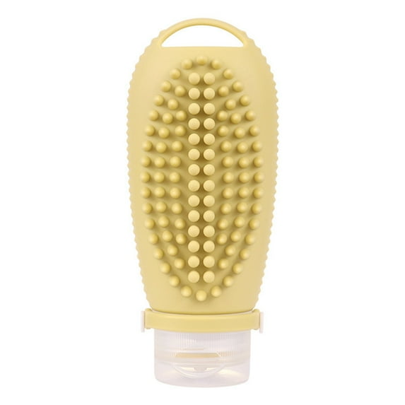 Walbest Hair Brush with Integrated Travel Dispensing Bottle for Toiletries Large Capacity Leak Proof Silicone Design