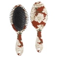 thumbnail image 1 of Hair Brush White Flowers on Red Cushion Base Hair Brushes Touch Paddle Double Sided Pattern Oval Hairbrush, 1 of 7