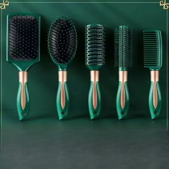 Hair Brush for Women and Men, Brush Detangling Brush Hair Comb Set for Long Thick Thin Curly Hair, Hairbrush Great On Wet or Dry, No More Tangle（5pcs）