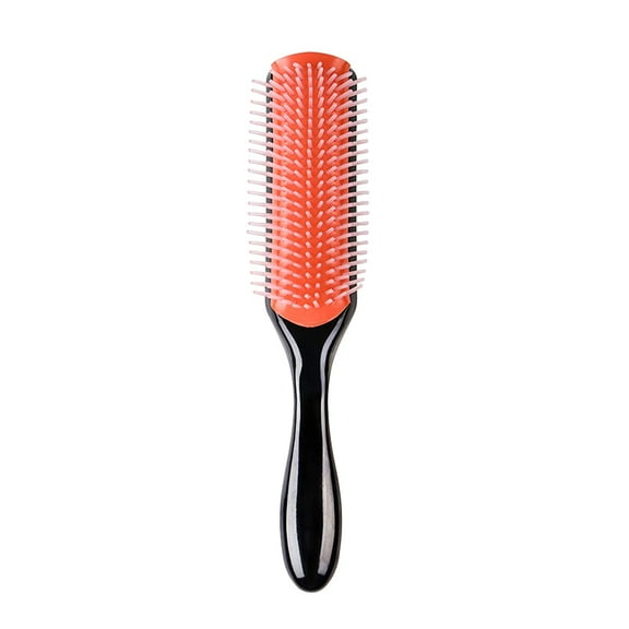 Hair Brush for Curly Hair D3 9 Row Classic Styling Brush for Detangling, Separating, Shaping and Defining Curls