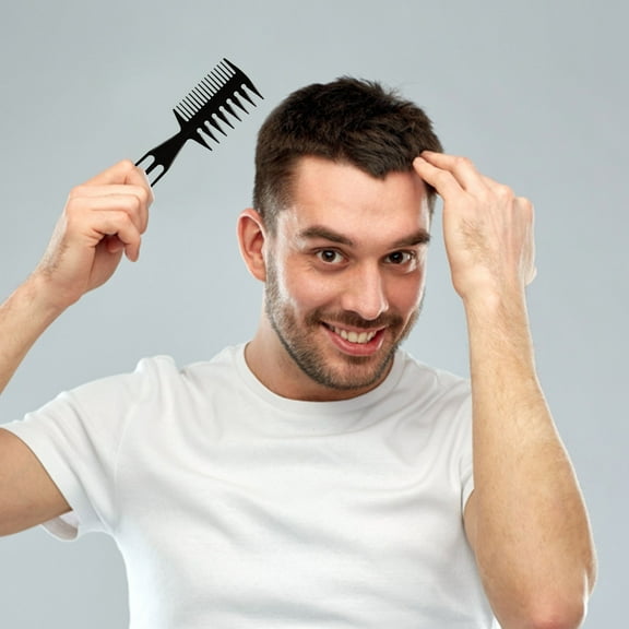 Hair Brush for Salon - Three In One Comb with Fish Tail Bone Shape for Styling and Slick Back Undercut Hair Styling