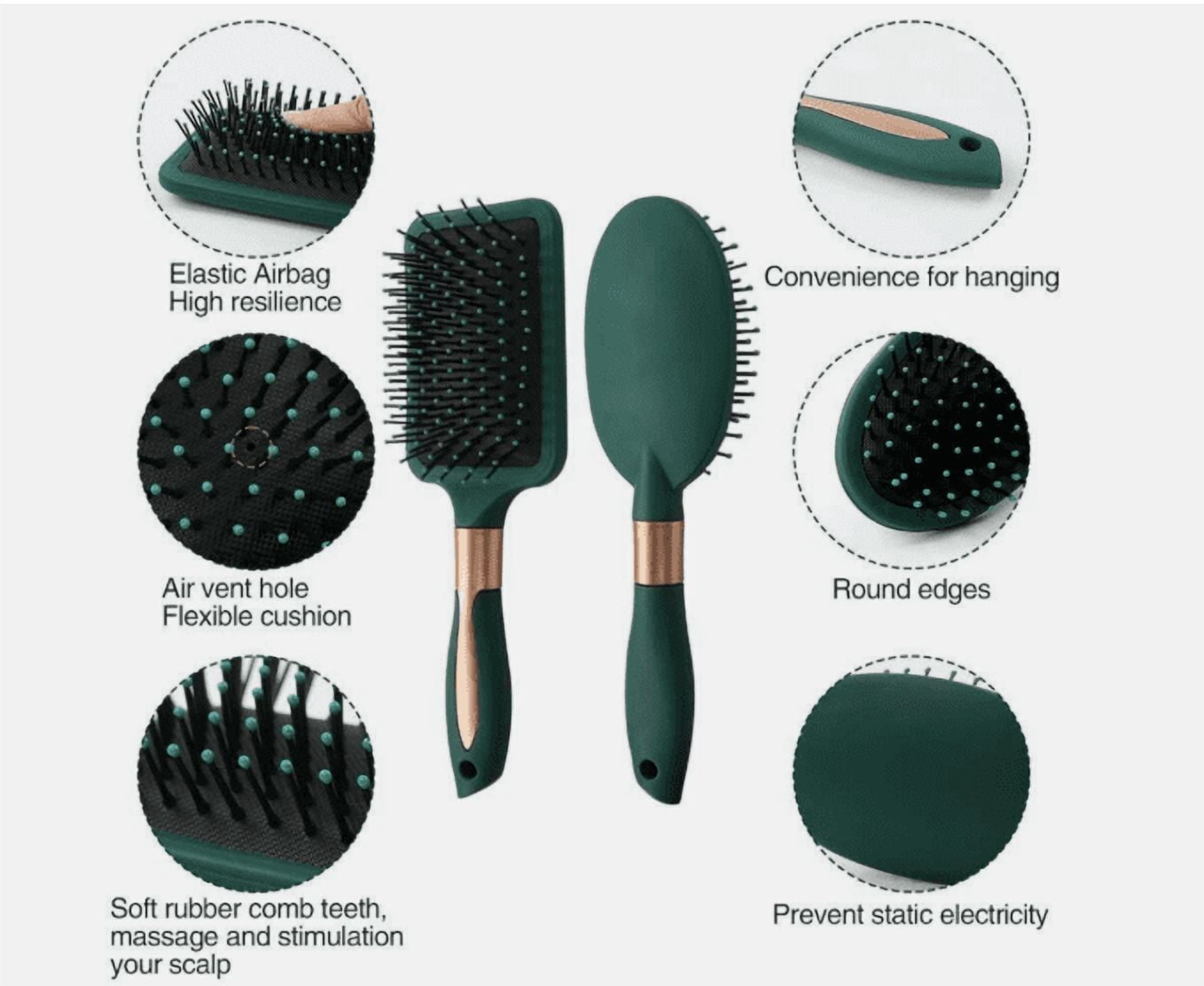 Hair Brush for Women Anti-Static Vented Styling Brush – Detangling Massage Hairbrush for Wet & Dry Hair, Fast Blow Dry Vent Brush