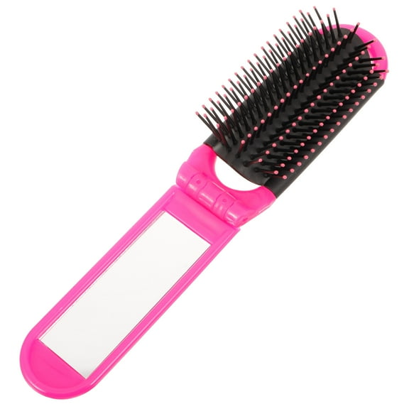 Hair Brush with Mirror Detangling Brush Hair Styling Brush Portable Hair Comb for Women Teen Girls