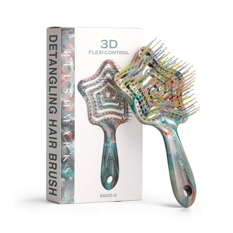 Blushmarks Detangling Wet Hair Brush, Double Bristles Vented Brush for All Hair Types, Idea Gift