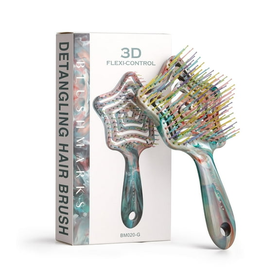Blushmarks Detangling Wet Hair Brush, Double Bristles Vented Brush for All Hair Types, Idea Gift
