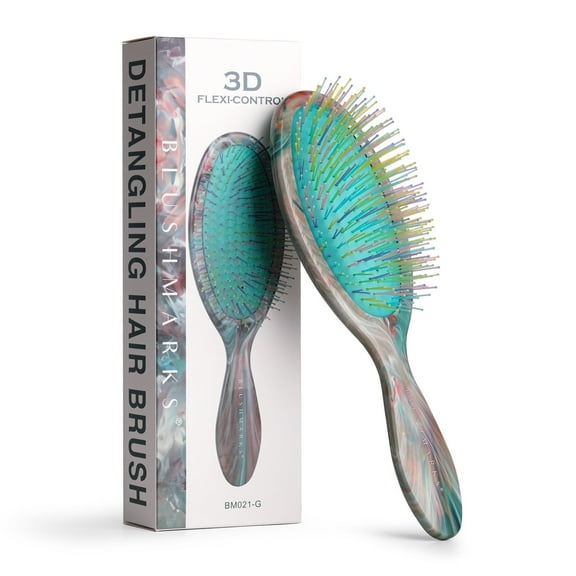 Blushmarks Detangling Wet Hair Brush, Double Bristles Vented Brush for All Hair Types, Idea Gift