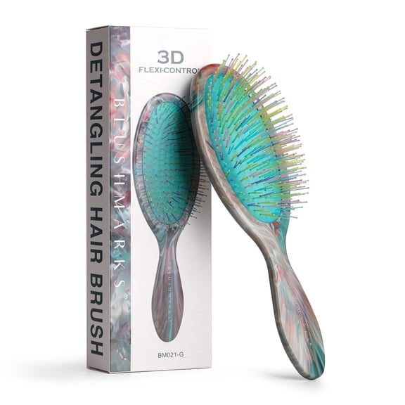 Blushmarks Detangling Wet Hair Brush for All Hair Types, Ultra Soft-Nylon Bristles Detangler Brush for Women Men Girls Boys, Idea Gift