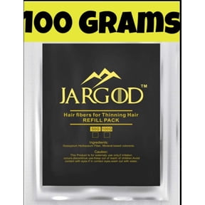 Jargod Hair Building Fibers 100 Grams Refill Pack, Dark Brown