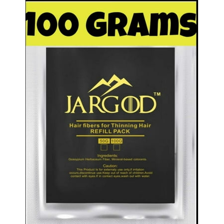 Jargod Hair Building Fibers 100 Grams Refill Pack, Dark Brown