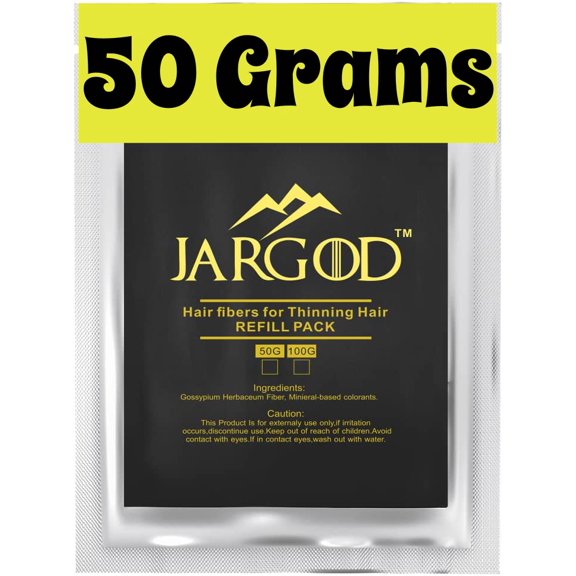 Hair Building Fibers 50 Grams Refill Bag by Jargod, Gray