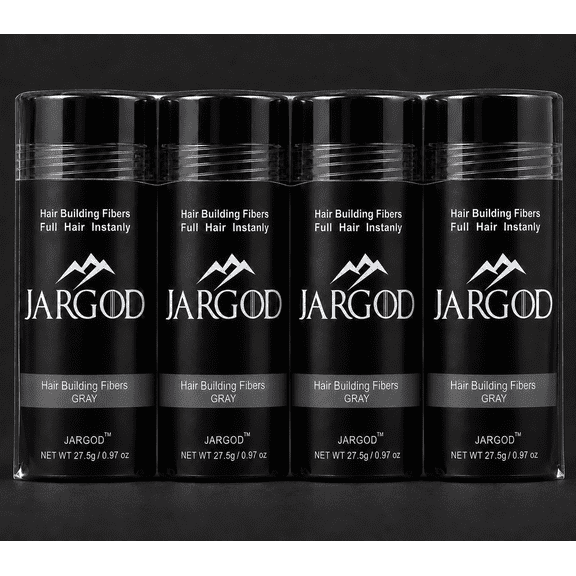 Gray Hair Building Fibers Hair Loss Concealer Large 27.5g each Pack of Four Bottle -JARGOD