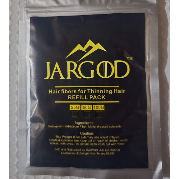 Dark Brown Hair Building Fibers Thinning Hair Loss Concealer Refill Bag 25grams Jargod