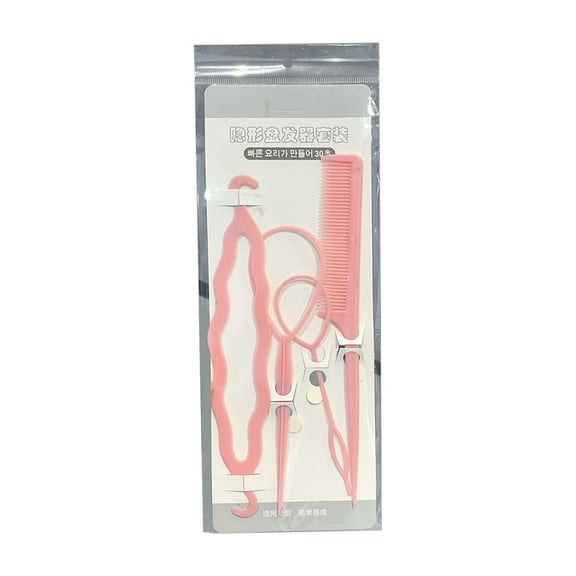 Hair Care Four Piece Hair Styling Set Adult Hair Puller Loop Needle Child Hair Tool Lazy Braiding Tool Multi Functional Hair Styling Tool Convenient And Quick Back to school,decoracion de boda