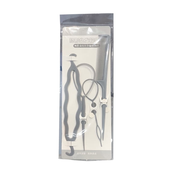 Hair Care Four Piece Hair Styling Set Adult Hair Puller Loop Needle Child Hair Tool Lazy Braiding Tool Multi Functional Hair Styling Tool Convenient And Quick Back to school,decoracion de boda