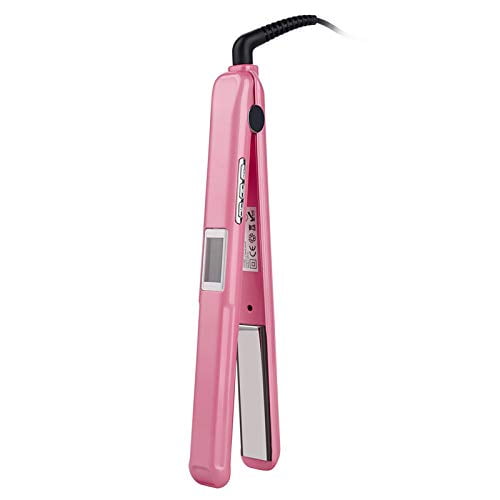 Hair Care Ultrasonic Infrared Hair Straightener with LCD Display Cold Flat Iron Hair Treament Styler Recovers Damaged Hair Infrared Hair Straightener Ceramic Flat Iron Dual Volatge Pink Walmart