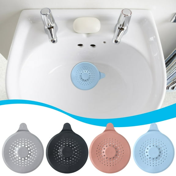 Hair Catcher Drain Cover, Flexible Tpr Shower Sink Protector for Bathroom Tub and Laundry, Hygienic Slip-resistant Hair Trap with Easy Clean Design, Topliu