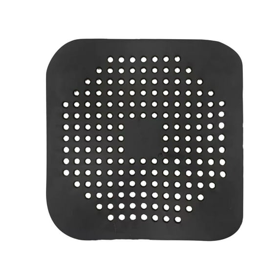 Hair Catcher Shower Drain Cover - Anti-Clogging - Bathroom Hair Filter - Odor-Proof Mat - for Tub, Sink - Rubber