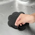 thumbnail image 1 of Hair Catcher Shower Drain with Suction Cups, Flower Shape Silicone Drain Cover for Kitchen, Bathroom, Bathtub, 1 of 6