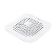 thumbnail image 1 of Hair Catcher for Shower & Sink Drains-5.7"x5.7" Suction Cup Hair Stopper Bathtub,Kitchen Cover White or Gray Easy Install & Traps Hair & Food Particles, 1 of 2