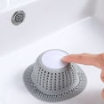 thumbnail image 1 of Hair Catcher for Sink & Bathtub Drain | Hair Stopper Filter with Press Seal | Prevents Clogs & Odors in Shower, Bathroom & Shower Drain | 12cm Universal Drain Protector, 1 of 6